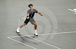 Roger Federer of Switzerland in actions