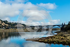 The Rogue River Bridge at Gold Beach, Oregon