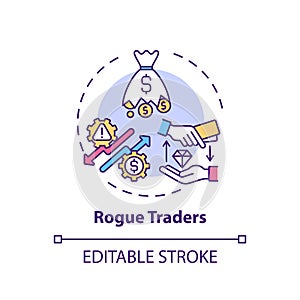 Rogue traders concept icon