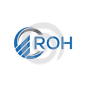 ROH abstract technology logo design on white background. ROH creative initials letter logo concept