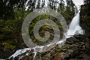 Rohac waterfall, national park Western Tatras, Slovakia