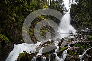 Roháčský vodopád, národní park Západní Tatry, Slovensko