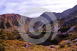 Rohacske lake in Slovakia. Western Tatras mountains, Rohace Slovakia.