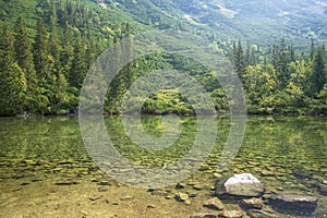 Rohacske pleso beautiful clean lake in Slovakia