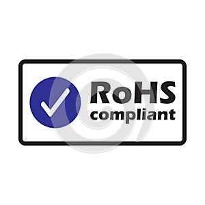 ROHS compliant sign, vector illustration.