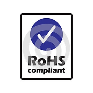 ROHS compliant sign, vector illustration.