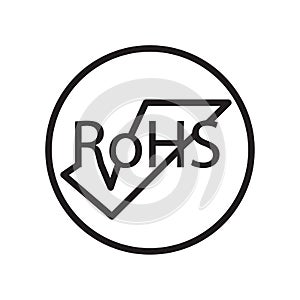 rohs icon isolated on white background