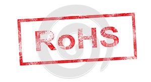 RoHS in red rectangular stamp