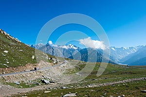 Rohtang La Rohtang Pass in Manali, Himachal Pradesh, India.