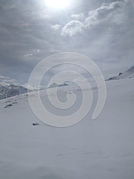 Rohtang Pass, a high mountain pass in the Himalayas