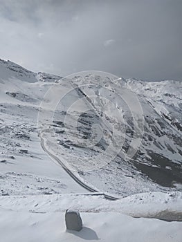 Rohtang Pass, a high mountain pass in the Himalayas