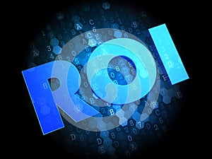 ROI on Digital Background. photo