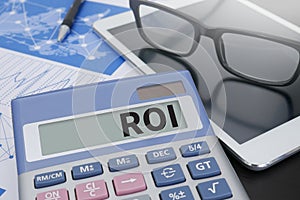 Roi Return On Investment Analysis Concept