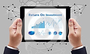 Roi Return On Investment Analysis Finance Concept