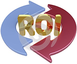 ROI Return On Investment arrows photo