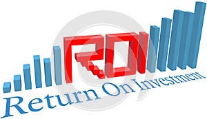 ROI Return on Investment business bar chart photo