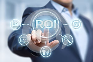 ROI Return on Investment Finance Profit Success Internet Business Technology Concept