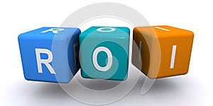 Roi word block on white