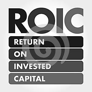 ROIC - Return on Invested Capital acronym