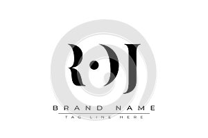 ROJ abstract letter logo design