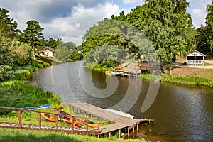 Roja river flows through a small cozy town of the same name