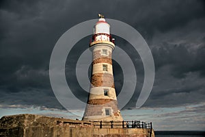 Roker Lighthouse Dark Sky