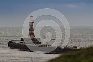 Roker lighthouse. Located in Sunderland.