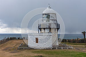 Rokkosaki Lighthouse, facing the Japan Sea, Noroshimachi, Japan