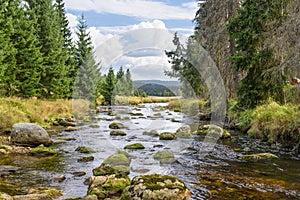 Roklansky brook in Sumava National Park in early autumn. Czechia, Europe