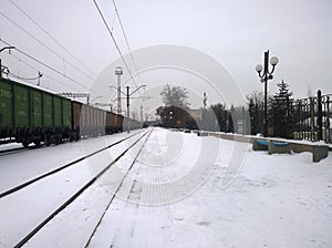 Rokovata railway station in the city of Krivoy Rog in Ukraine