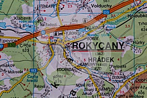 Rokycany, Czechia, on a road m