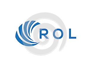 ROL letter logo design on white background. ROL creative circle letter logo concept. ROL letter design
