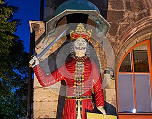 Roland figure Stadt Nordhausen Rathaus in Germany