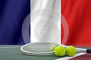 Roland Garros tennis concept