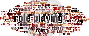 Role playing word cloud