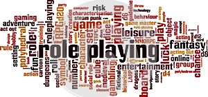 Role playing word cloud