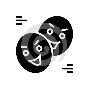 Black solid icon for Roleplay, playact and pretend