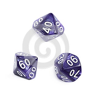 Roleplaying polyhedral dice isolated