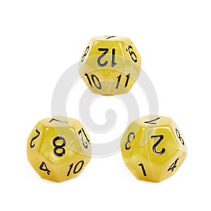 Roleplaying polyhedral dice isolated