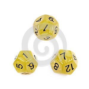 Roleplaying polyhedral dice isolated