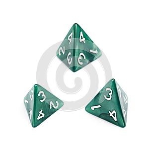 Roleplaying polyhedral dice isolated photo