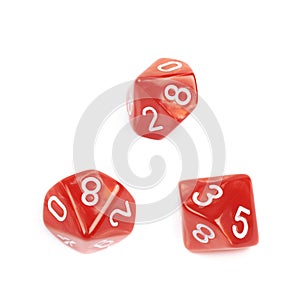 Roleplaying polyhedral dice isolated
