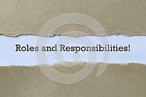 Roles and responsibilities on paper