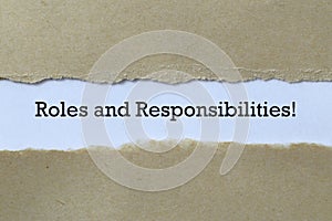 Roles and responsibilities on paper photo