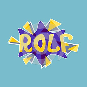 Rolf Sticker Social Media Network Message Badges Design photo
