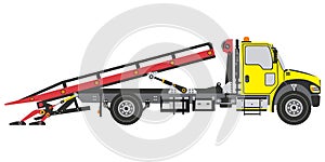 Roll Back Tow Truck vector