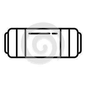 Roll of bags for trash icon outline vector. Recycle material