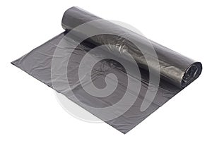 Roll of black dustbin liners photo