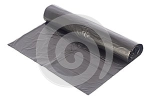 Roll of black dustbin liners