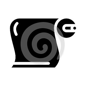 roll building material glyph icon vector illustration
